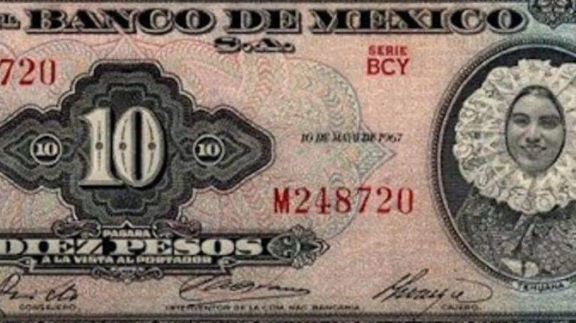 Billetes de 10 pesos mexicanos 